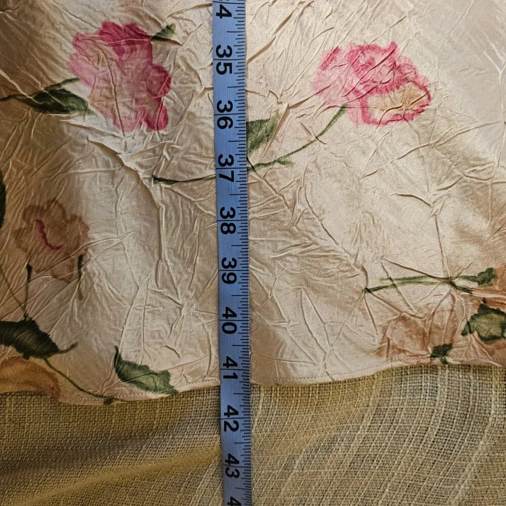 Vintage Cottagecore Western Coquette Coastal Floral Patterned Maxi Slip Dress - Picture 9 of 11